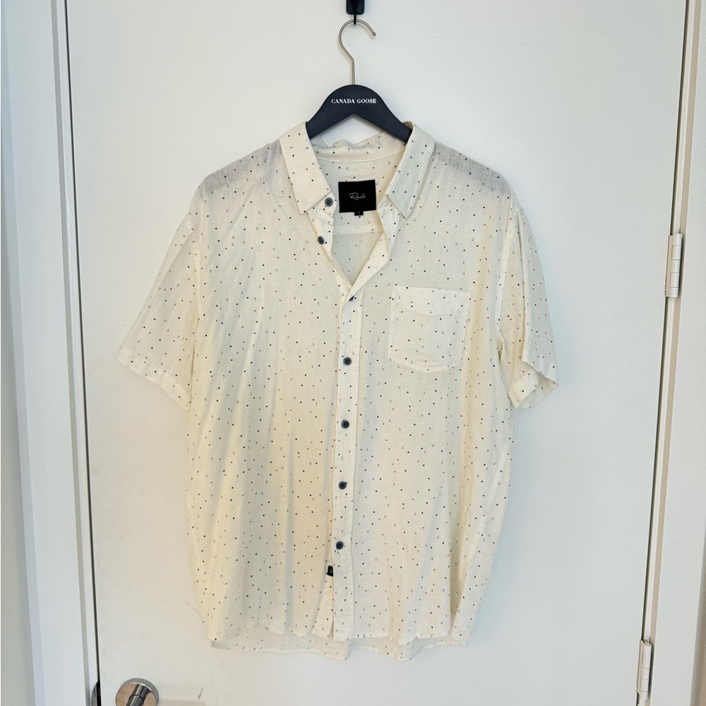 Rails Carson Shirt Button Down Short Sleeve Trian… - image 1